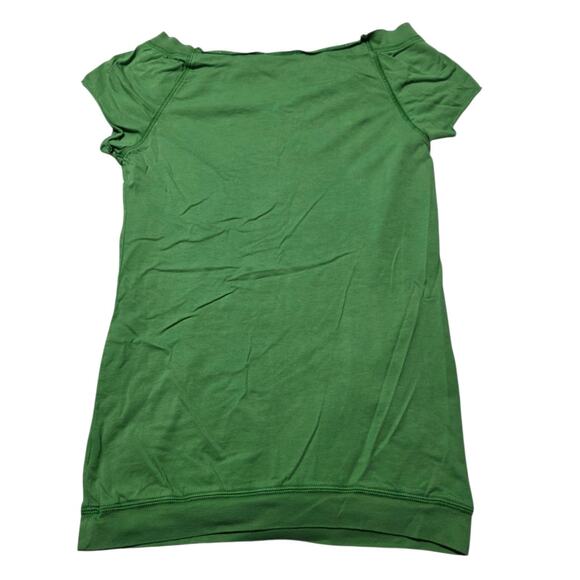 Juicy Couture Green Crown Logo Hoodie Dress Top Small S USA Made Y2K Early 2000s - Picture 2 of 6